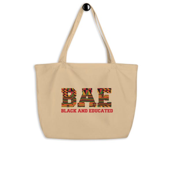 BAE - Black and Educated Large Tote Bag