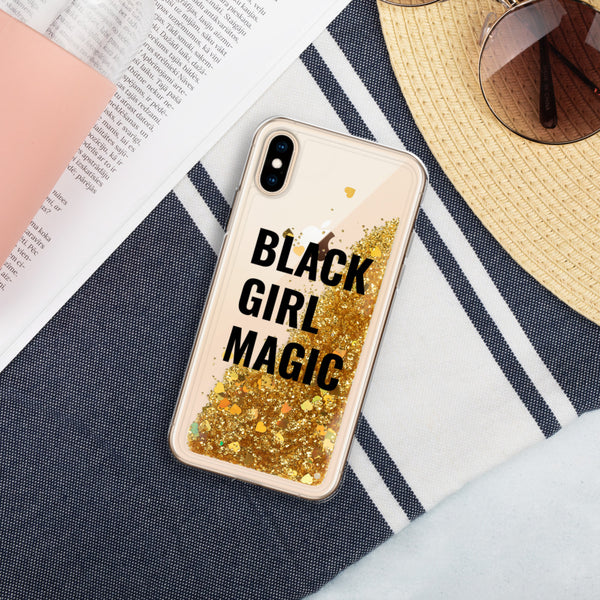 Black Girl Magic - Liquid Glitter Phone Case
