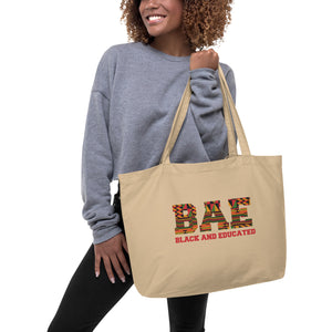 BAE - Black and Educated Large Tote Bag
