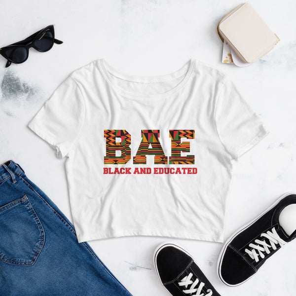 BAE - Black and Educated Crop Tee