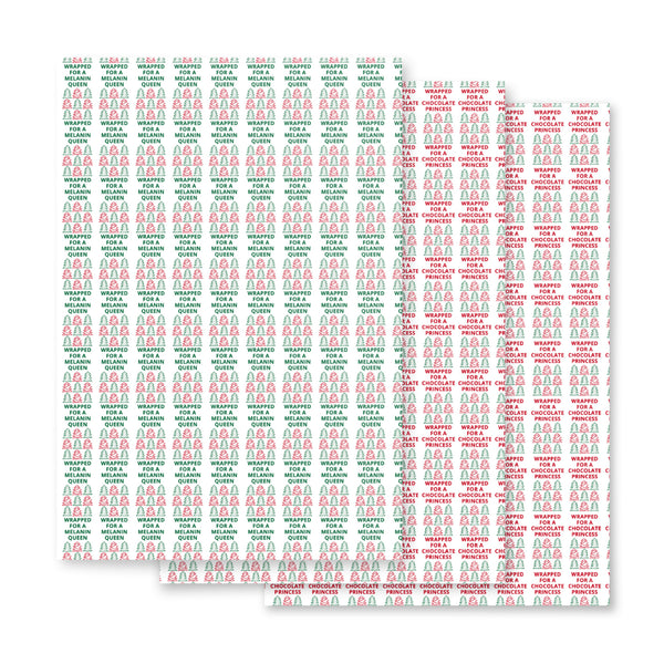 Melanin Queen Princess - Christmas Wrapping Paper