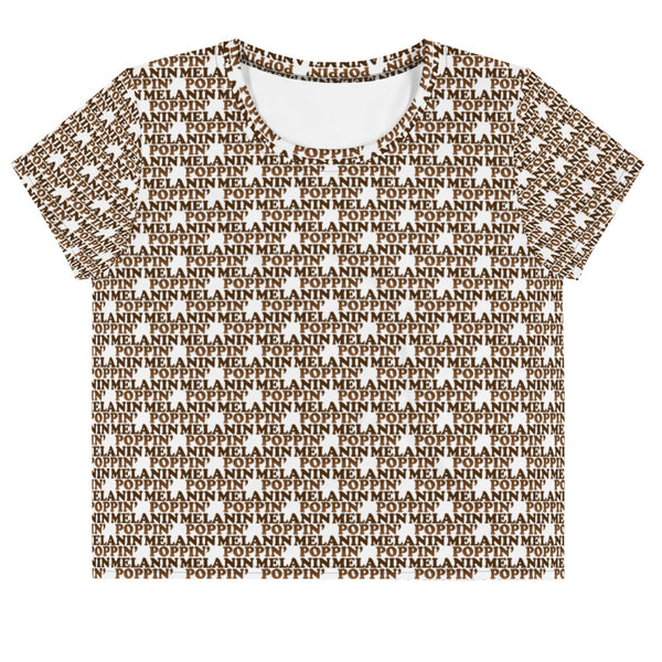 Melanin Poppin' Print Crop Tee