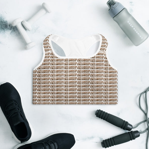 Sweet Like Chocolate - All Over Sports Bra