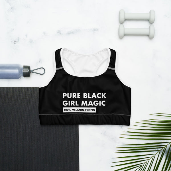 Pure Black Girl Magic - Sports bra