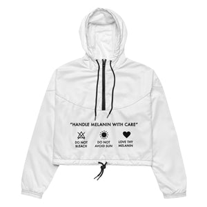 Melanin Care Instructions Cropped Windbreaker
