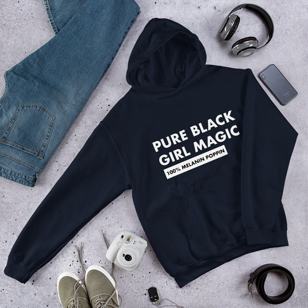 Pure Black Girl Magic - Unisex Hoodie