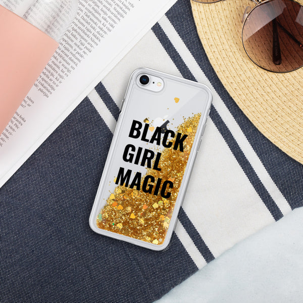 Black Girl Magic - Liquid Glitter Phone Case