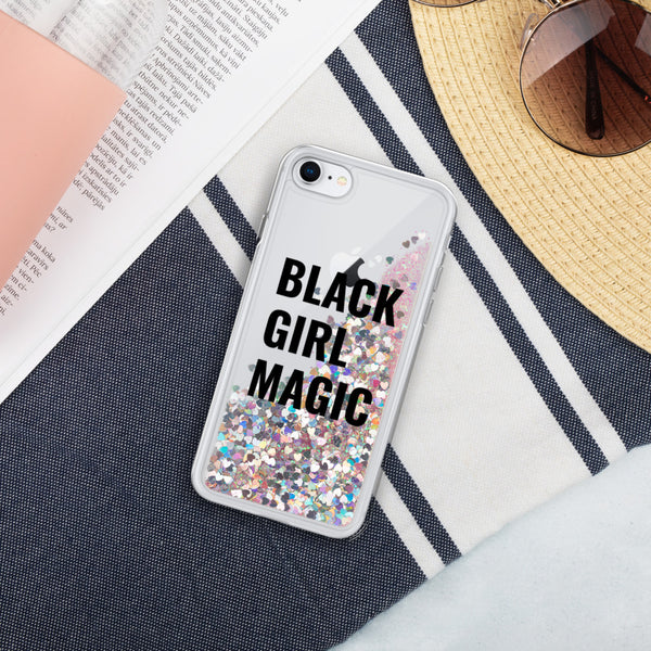 Black Girl Magic - Liquid Glitter Phone Case