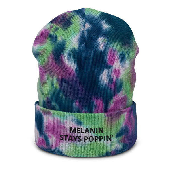 Melanin Stays  Poppin' Tie-dye beanie